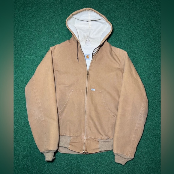 Vintage 90s Carhartt Full Zip Canvas Quick Duck Large Jacket